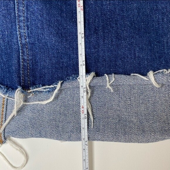 Madewell Denim Mini Skirt Womens Blue Size 32 5 Pocket Step Hem Edition Ladies - Picture 7 of 10